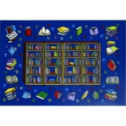 Fun Time Nylon 19"x29" Reading Time Area Rug in Multi-Color