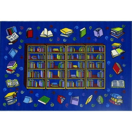 Fun Time Nylon 19"x29" Reading Time Area Rug in Multi-Color