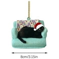 thumbnail image 2 of Holloyiver Black Cat Christmas Ornament - Birthday Gift for Cat Lovers - Black Cat Xmas Decor Tree Hanging - 2024 Christmas Ornament - Car Hanging Ornaments, 2 of 6