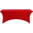 thumbnail image 2 of Spandex Table Cover for 6FT Table Universal Fitted Stretch Tablecloth for Party, Banquet, Wedding and Events - Red, 2 of 5
