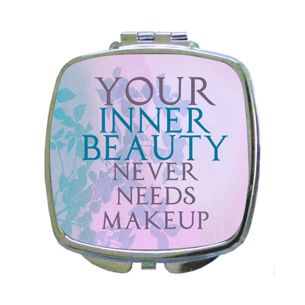 Your Inner Beauty Never Needs Makeup Nice Quote Leaves Print Design