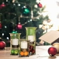 thumbnail image 3 of Glass Hurricane Pillar Candle Holder with Rustic Metal Insert, Perfect as a Centerpiece (Large), 3 of 11