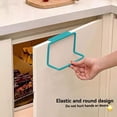 thumbnail image 2 of Over The Door Towel Rack Plastic Traceless Towel Hanger No-Drill Cabinet Door Hanger Kitchen Bathroom Storage Organizer for Hanging Washcloths, Hand, Face Fingertip Towels(1Pcs 7.4X3.5X2.1"),Blue, 2 of 9