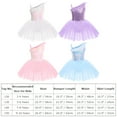 thumbnail image 5 of IBTOM CASTLE Kid Girls Sequins Ruffle One Shoulder Ballet Dance Dress Tulle Tutu Skirt, 5 of 5