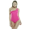 thumbnail image 1 of Women's One Piece Swimsuits One Shoulder Swimwear Asymmetric Ruffle Monokinis Bathing Suits, 1 of 5