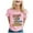 Pink, variant on LUOGENLI Female T-shirts for Womens Women's OktoberGraphic Tee Trendy Casual Short Sleeve Top Vintage T-shirts for Women Graphic Tee Summer Clothes Grey XL