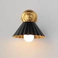 thumbnail image 4 of 18051BKGL Maxim Lighting Primrose - 1 Light Wall Sconce-11 Inches Tall and 10 Inches Wide-Black/Gold Leaf Finish, 4 of 5