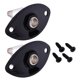 thumbnail image 1 of 2x licencia de clavija ovalada para guitarra y enchufe de de 1/4 "con tornillo negro para ST Sq, 1 of 6