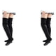 thumbnail image 2 of Guardurnaity 1 par de medias de punto de Color sólido, calcetines altos para mujer, calentadores de piernas, accesorios para zapatos, medias Negro 2piezas, 2 of 6