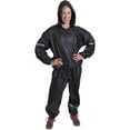 GoFit Hooded Thermal Training Sauna Suit (2PC) Black Large/XLarge