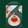 thumbnail image 3 of Cuchara Juego de cubiertos navideños de 4 piezas elegante juego de tenedores y cucharas de café navideñas para bar cafetería cocina decoración de mesa regalo ANGGREK  Otros, 3 of 8