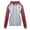Red, variant on Fesfesfes Women Hooded Solid Splicing Loose Long Sleeve Tops Casual Hooded Sweatshirt Tops on