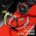 thumbnail image 3 of Case for iPhone 17 6.3-inch, Built In Slide Camera Cover & Rotatable Kickstand Sliding Ring Heavy Duty ShockProof Protective Case for iPhone 17,Red,For iPhone 17, 3 of 10