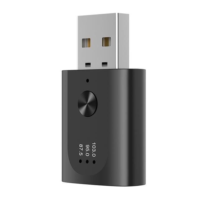 Adaptador USB Bluetooth 5.3 Receptor de Audio Inalámbrico Transmisor Bluetooth con Micrófono Llamada Manos para Coche con Radio FM