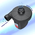 thumbnail image 2 of Maxever Quick-Fill Electric Air Pump With 3 Nozzles Ac 110V-120V Portable Inflator Deflator For Inflatables Pool Float Toys Air Mattress Bed Couch Swim Ring Tube Raft Black, 2 of 5