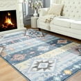 thumbnail image 2 of Junovo Area Rug 4'x6'Indoor Soft Rug Non Slip Rug for Living Room,Blue, 2 of 7