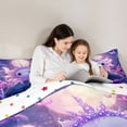 thumbnail image 5 of Manfei Magical Axolotl Full Size Bedding Sets,Cute Animal Full Size Bed in a Bag For Girls,Purple Pink,Polkadot Reversible,7 Pieces, 5 of 8