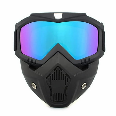 HCTSHG Goggles Paintball Cycling Protective Paintball Anti Fog for Skiing Paintball Shooting Cycling Fishing Tactical Full Face Mask Ski Mask Goggle Detachable Airsoft Mask Full Face Paintball Mask