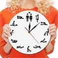 thumbnail image 2 of Adult 24 Hours Sex Positions Gender Iconic Wall Clock Wall Decor Watch Couple Valentines Wedding Gift, 2 of 7