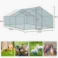 thumbnail image 4 of Ktaxon 20 x 10 ft Chicken Coop Large Metal Chicken Cage Hen Run House Waterproof Rabbits Habitat Cage, 4 of 7