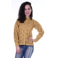 thumbnail image 6 of Moomaya Womens Button Down Top Solid Schiffli Cotton Full Sleeve Casual Summer Kurta Shirt, 6 of 8