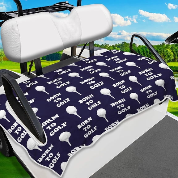 Golf Cart Seat Covers, Universal Fit for EZGO, Club Car, Yamaha 52"x32", 2 Passenger Golf Cart Seat Protector, Durable Washable