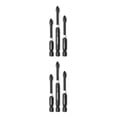 thumbnail image 4 of Speravity Destornillador más ecológico, brocas, accesorios de extracción, herramientas de destornillador portátil de alta precisión, 65/70/90mm, 3 65/70/90mm 3PCS 2piezas Speravity CBP262645, 4 of 5