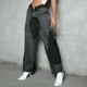 thumbnail image 5 of Gibobby Pantalones tipo cargo para mujer petite casual Pantalones Cargo Mujer Ropa Holgada De Ajuste Relajado Pantalones Demin Negros Cremallera De Cintura Alta(Gris oscuro,X-CH), 5 of 5