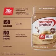 Premier Protein 100% Whey Protein Powder, Café Latte, 30g Protein, 23.9 oz, 1.5lb