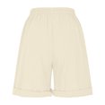 thumbnail image 4 of snilers Womens Wide Leg Shorts Summer Beach Casual Short Pants Loose Knee Length Sweatpants Elastic Waist Trousers, 4 of 6