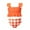 Orange, variant on FRSASU Toddler Baby Kids Girls Ruffles Print Two Piece Swimsuit Bathing Beach Swimwear