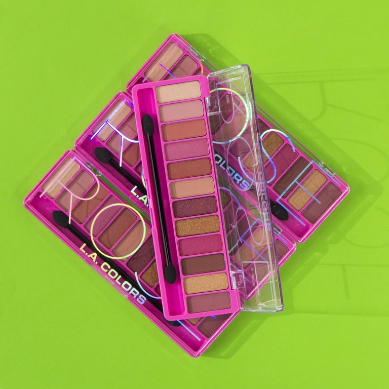 3 pack) L.A. COLORS Color Vibe 12 Color Eyeshadow Palette, Ultra