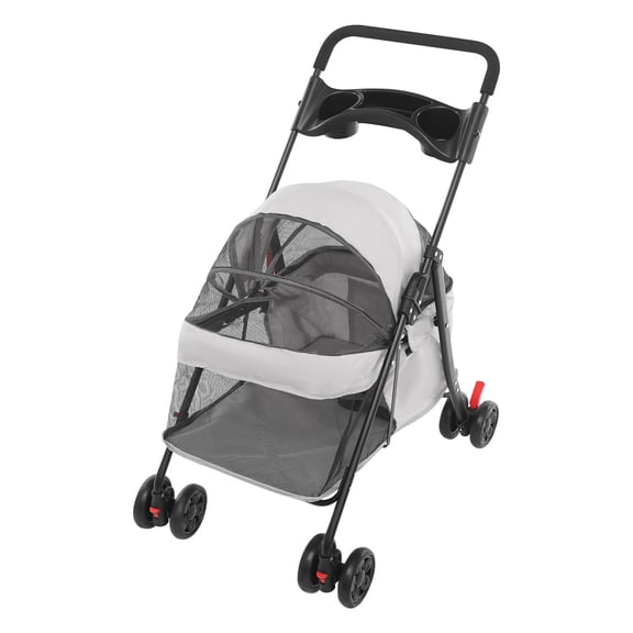 Dog Stroller for Dogs 40lbs, Foldable Dog Strollers with Cup Holder and Practical Handle, 4 Wheels Pet Cart for Cats & Dogs