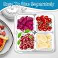 thumbnail image 4 of Contenedores de almacenamiento de alimentos con tapas herméticas, caja de conservación de cebollino, contenedor de conservación de alimentos frescos, drenaje (4 unidades, cuadrados), 4 of 5