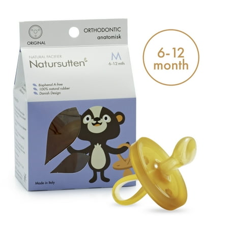 UPC: 0894654002639 | Natursutten Orthodontic Pacifier 6-12 Months Natural Rubber Infant Pacifier