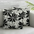 thumbnail image 3 of Chilfamy Black Grey White Pillow Covers Dahlia Floral Decor Throw Pillows Spring Summer Modern Geometry Flower Outdoor Decorative Cushion Cases for Sofa Couch Bed Decorations, 3 of 5