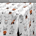 thumbnail image 4 of Funny Dog Crate Cover, Retro Bunny Rabbits with Costumes Jack Hare Funky Bunnies Carrot Sketch Style, Easy to Use Pet Kennel Cover for Medium Large Dogs, 35" x 23" x 27", Orange White, by Ambesonne, 4 of 6