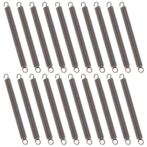 OUNONA 20Pcs Mechanical Extension Springs Black Stainless Steel Replacement Springs for Home Repairs