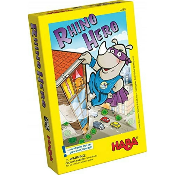 Juego de cartas apilables HABA Rhino Hero para mayores de 5 años