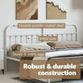 thumbnail image 3 of vidaXL Durable Metal Headboard for California King Size Beds, Easy Assembly, Classic Style White, 3 of 6