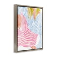 thumbnail image 4 of Female in Pastel Stripes Brown Framed Floater Canvas Wall Art, design by Ziwei Li, 4 of 10