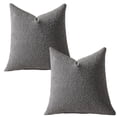 thumbnail image 1 of Juego de 2 fundas de almohada decorativas con textura de bouclé, fundas de almohada lisas con acentos, cojines de sofá suaves y acogedores en tonos neutros, 1 of 5