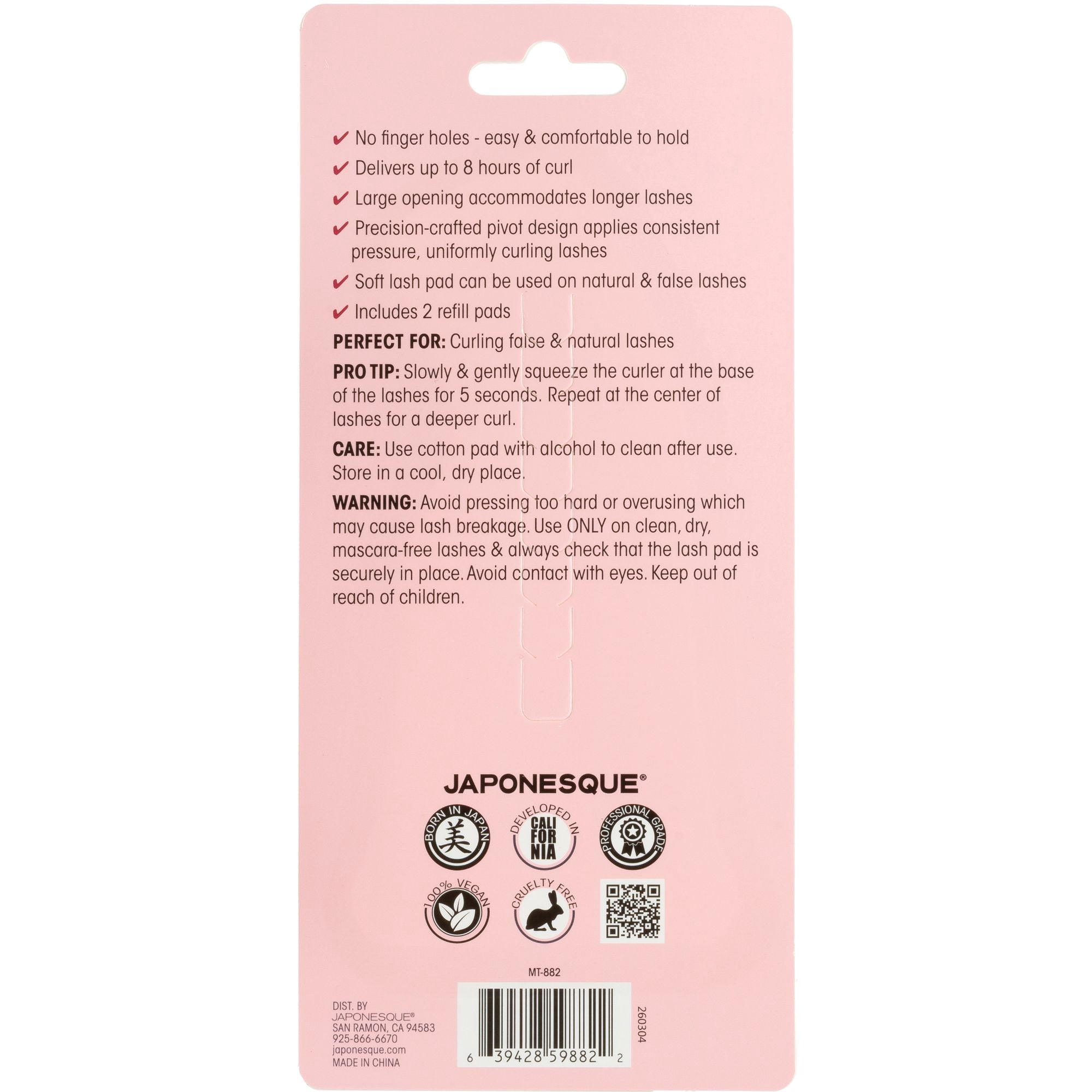 Japonesque Easy Grip Lash Curler Pink