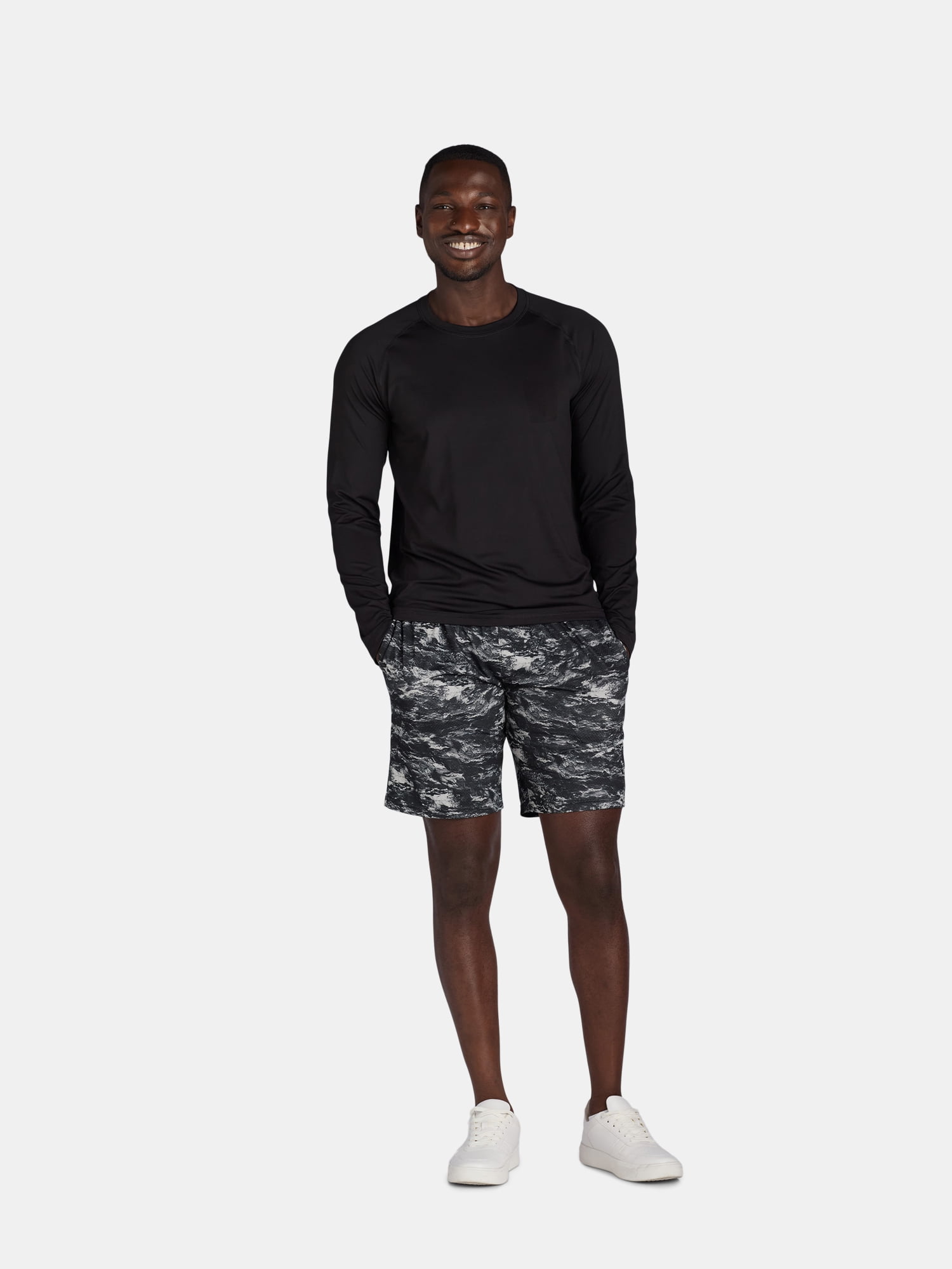 George Men’s & Big Men’s Long Sleeve Sun Shirt with UPF50+, Sizes S-3XL