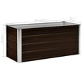 thumbnail image 4 of vidaXL Garden Raised Bed Brown 100x40x45 cm Galvanised Steel, 4 of 4
