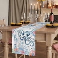 thumbnail image 2 of Table Runners 70 Inches Long Dress Scarves, Coastal Octopus Farmhouse Coffee/Dining/Kitchen Table Decor, Holiday Table Runner, Beach Nautical Ocean Coral Seahorse Vintage 13x70 Inch, 2 of 9