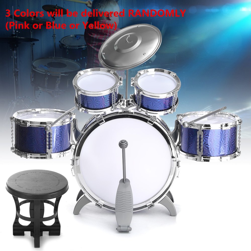 11Piece Kids Starter Drum Set w/ Bass Drum, Tom Drums, Snare, Cymbal