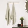 thumbnail image 4 of Juego de 2 toallas de baño de algodón REGALWOVEN, suaves, altamente absorbentes y de secado rápido para baño, gimnasio, SPA, yoga, marrón 28' x 56', 4 of 7