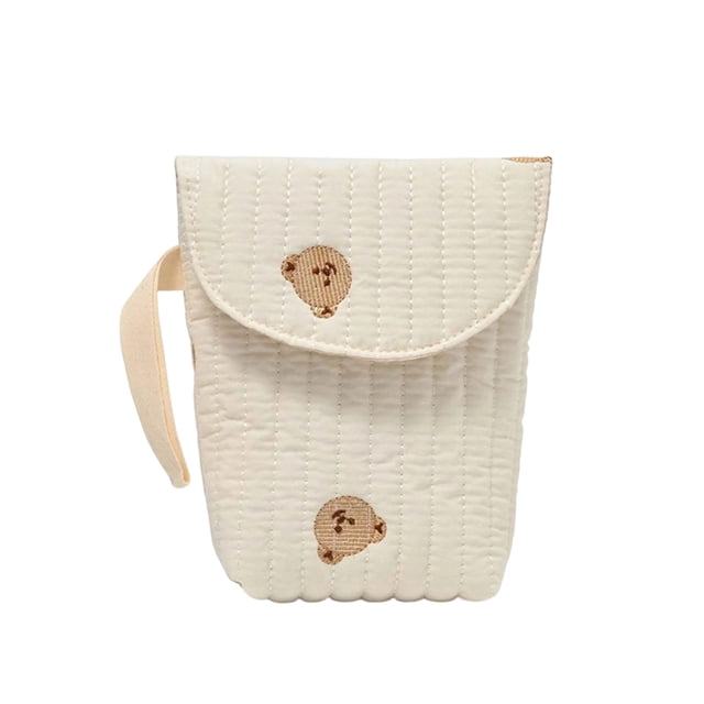 Cute Embroidered Stroller Storage Soft Breathable Fabric Handbag Portable Organizing For