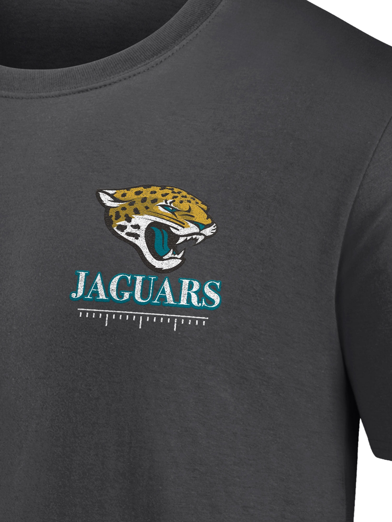NFL Jacksonville Jaguars Men's Cotton Faded Black Short Sleeve T-Shirt